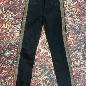 MOTHER denim Black sequin jeans